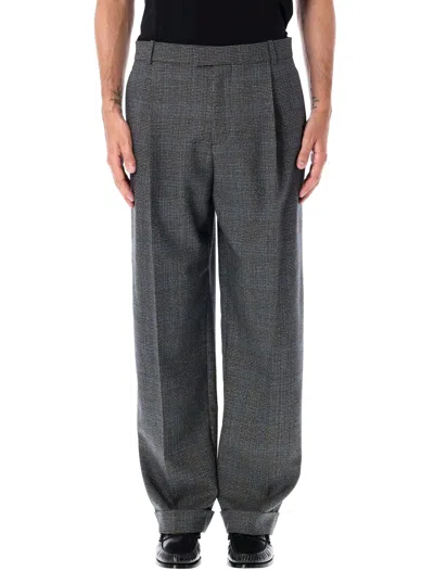 Bottega Veneta Prince Of Walce Wool Pant In Black