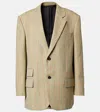 Bottega Veneta Prince Of Wales Checked Wool-blend Blazer In Beige/yellow/blue