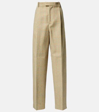 BOTTEGA VENETA PRINCE OF WALES CHECK STRAIGHT PANTS