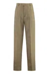 Bottega Veneta Women's Prince Of Wales Checked Wool Trousers In Beige