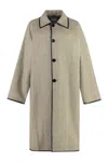 Bottega Veneta Prince-of-wales Wool Coat