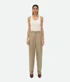 Bottega Veneta Women's Prince Of Wales Checked Wool Trousers In Beige/yellow/blue