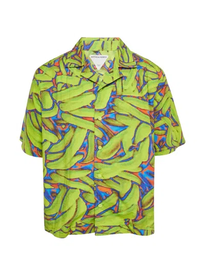 Pre-owned Bottega Veneta Print Short-sleeve Shirt In Green