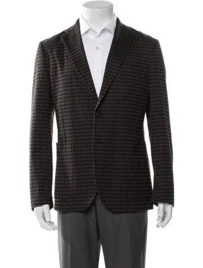 Pre-owned Bottega Veneta Printed Blazer In Black
