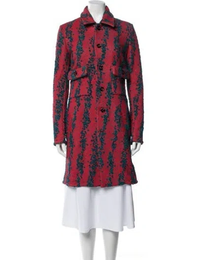 Pre-owned Bottega Veneta Printed Coat W/ Tags In Red