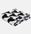 Bottega Veneta Printed Cotton Beach Towel In Black/white