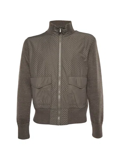 Pre-owned Bottega Veneta Printed Jacket In Gray