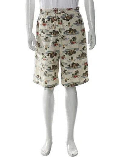 Pre-owned Bottega Veneta Printed Jogger Shorts In Neutral