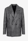 Bottega Veneta Printed Leather Jacket 38 In Monochrome