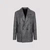 Bottega Veneta Printed Leather Jacket 38 In Black White