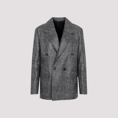 Bottega Veneta Printed Leather Lethe Jacket In Black