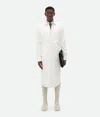 Bottega Veneta Printed Leather Pinstripe Long Shirt In White