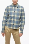 Bottega Veneta Check-printed Leather Flannel Shirt