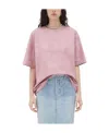 Bottega Veneta Printed Leather Relaxed Jersey T-shirt In Pink