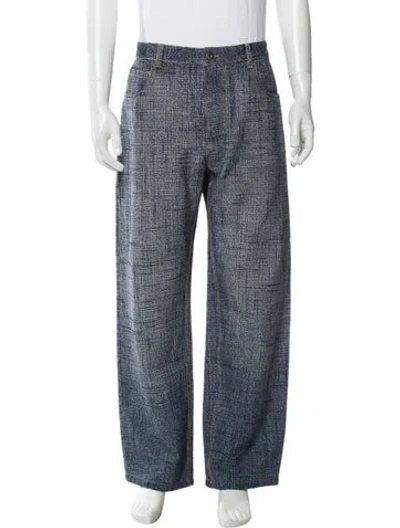Pre-owned Bottega Veneta Printed Pants In Blue