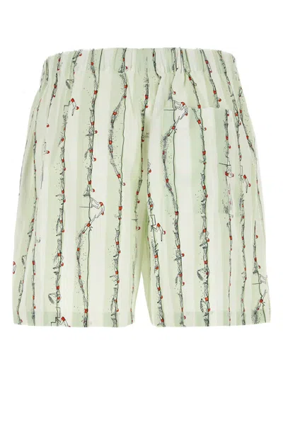 BOTTEGA VENETA PRINTED POPLIN BERMUDA SHORTS