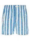 Bottega Veneta Multicolor Printed Poplin Bermuda Shorts