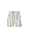 Bottega Veneta Green Shorts With All-over Divers Print In Polyamide Man In Green