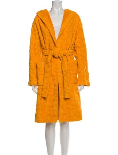 Pre-owned Bottega Veneta Printed Robe In Orange
