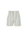 Bottega Veneta Green Shorts With All-over Divers Print In Polyamide Man In Green