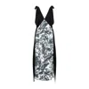 Bottega Veneta Printed Sleeveless Maxi Dress In Black