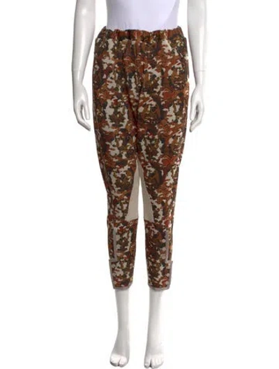 Pre-owned Bottega Veneta Printed Skinny Leg Pants In Neutral