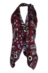 Bottega Veneta Fish Print Asymmetric Silk Twill Halter Top