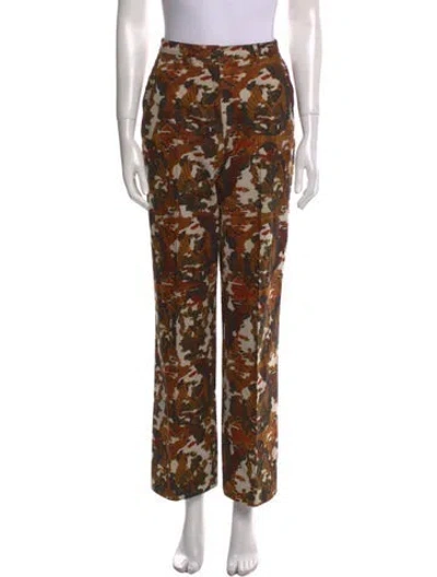 Pre-owned Bottega Veneta Printed Wide Leg Pants In Neutral