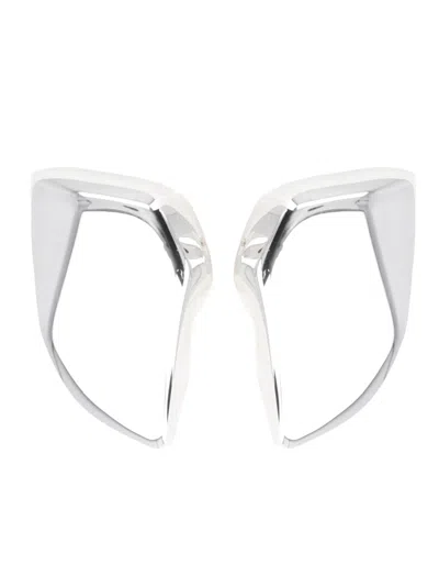 Bottega Veneta Prisma Mini Sterling Silver Earrings In Metallic
