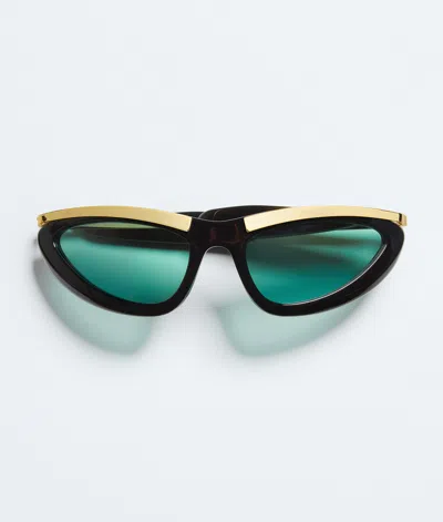 Bottega Veneta Eyewear Prisma Cat Eye Sunglasses In Green