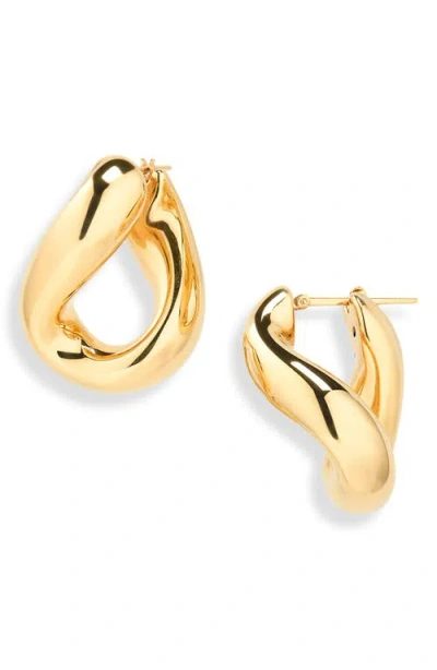Bottega Veneta Prisma Chain Earrings In Metallic