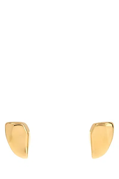 Bottega Veneta Gold Silver Small Prisma Earrings
