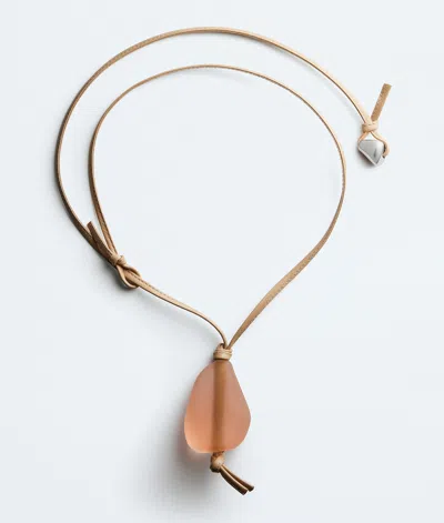 Bottega Veneta Bottega  Veneta Prisma Leather Necklace In Brown