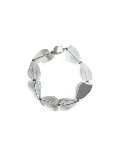 Bottega Veneta Prisma Necklace In Gray