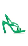 Bottega Veneta Green Jimbo Heeled Sandals In Multi