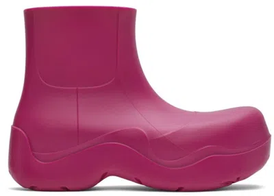 Pre-owned Bottega Veneta Puddle Ankle Boot Hollyhock (women's) Sneakers In Dark Pink