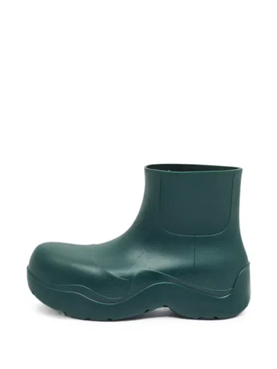 Pre-owned Bottega Veneta Puddle Ankle Boots In Green