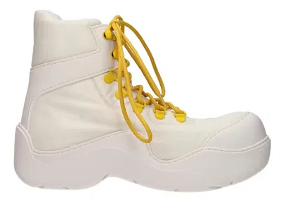 Pre-owned Bottega Veneta Puddle Bomber Ankle Boot (women's) Sneakers In White