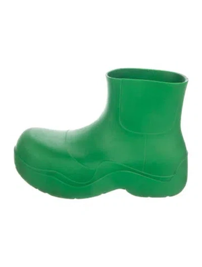 Pre-owned Bottega Veneta Puddle Boot Rubber Rain Boots In Green