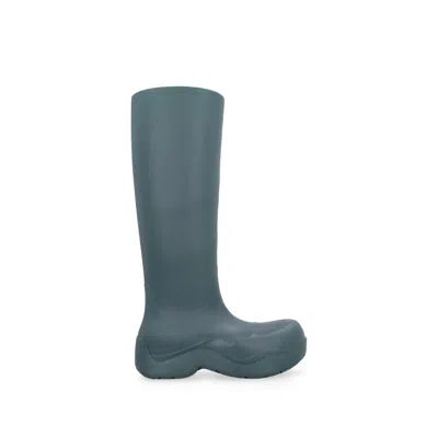 Bottega Veneta Bicolor Rubber Rain Boots In Gray