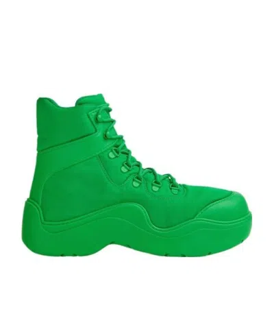 Bottega Veneta Puddle Lace-up Boots In Green