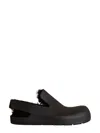 Bottega Veneta Black Puddle Rubber And Shearling Slippers In Black