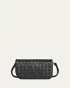Bottega Veneta Puff Pouch Bag With Strap In Black Space