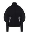 Bottega Veneta Puff-sleeves Jumper In Black