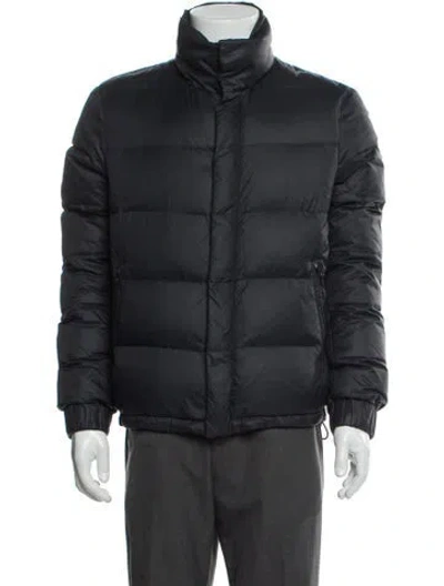 Pre-owned Bottega Veneta Puffer Coat In Blue