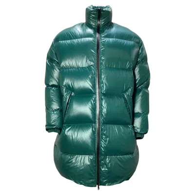 Pre-owned Bottega Veneta Puffer Coat In Green Polyamide