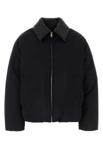 Bottega Veneta Tech Nylon Puffer Jacket In Black