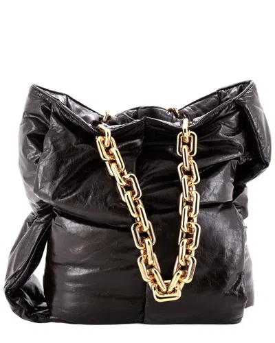 Pre-owned Bottega Veneta Puffy Chain Tote Padded Maxi Intrecciato Leather (authentic  Pre-loved)