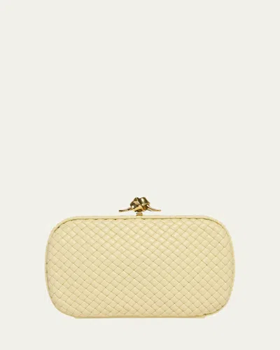 Bottega Veneta Puffy Leather Knot Clutch Bag In Yellow
