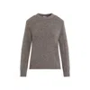 Bottega Veneta Knitted Crewneck Sweater In Gray